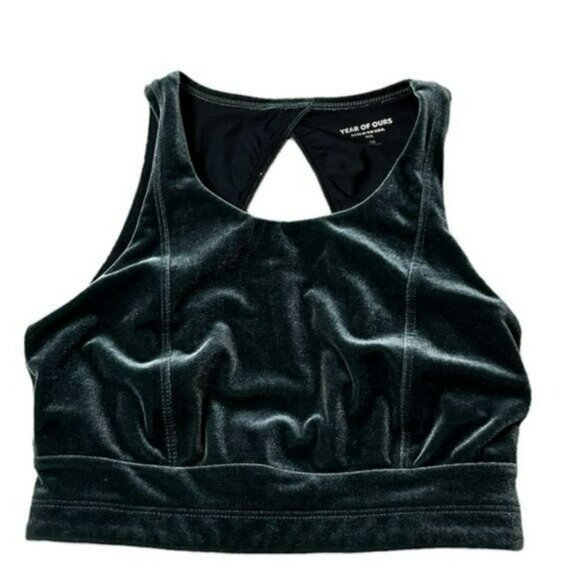 Year of Ours Velour Sports Bra Crop Top Size Medium - Picture 1 of 10